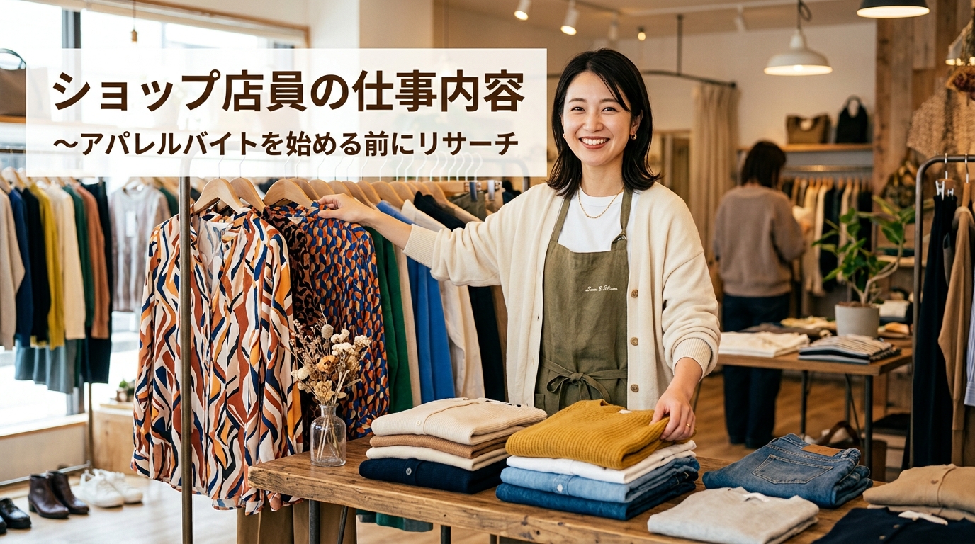 ショップ店員の仕事内容~アパレルバイトを始める前にリサーチ