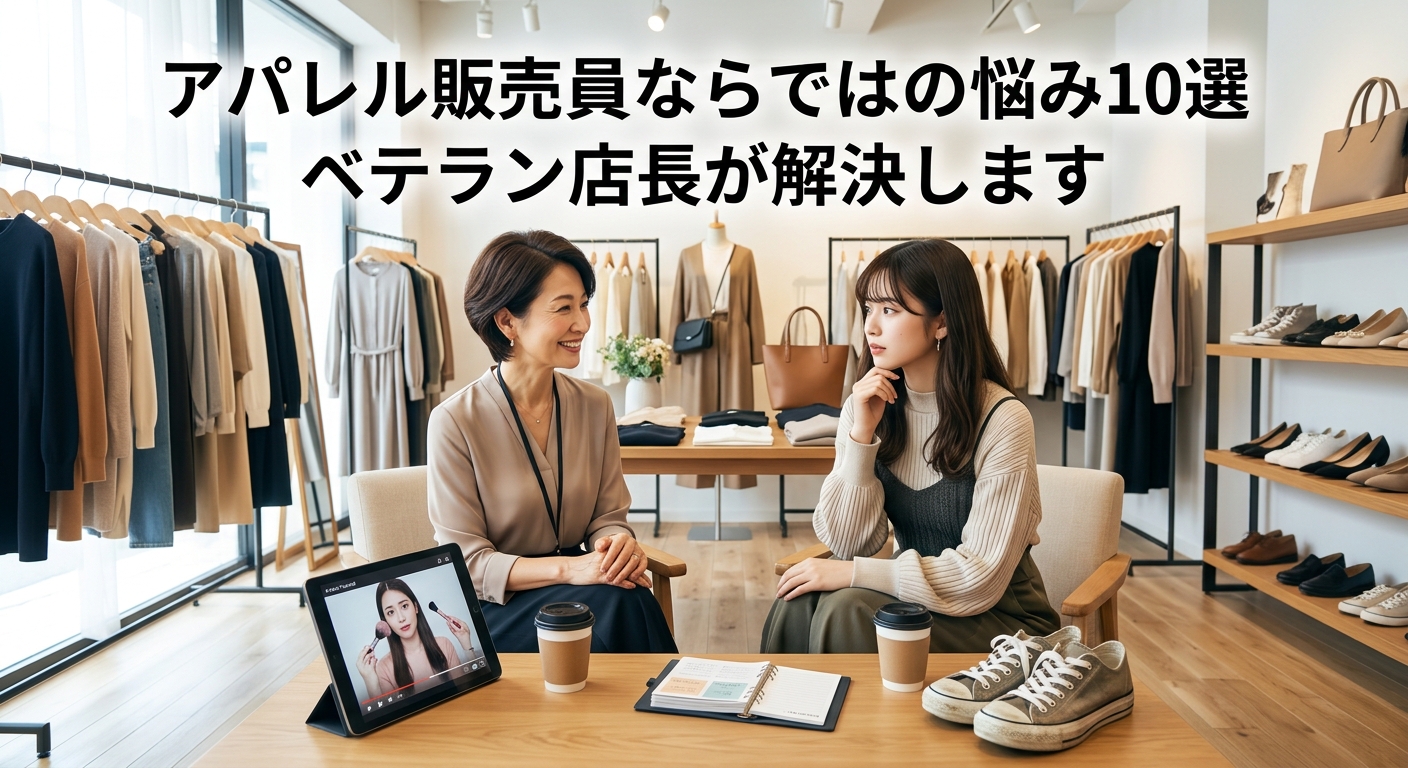 アパレル販売員ならではの悩み10選 ベテラン店長が解決します